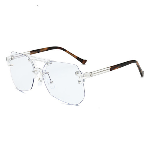 Title 1, Mens Rimless Anti-Blue Light Flat Glasses, pro...