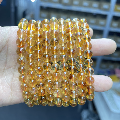 Title 7, 5A Natural Citrine Bracelet Womens Fresh Round...