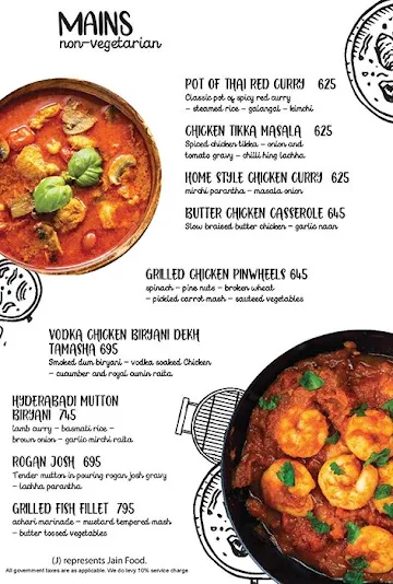 Tamasha menu 