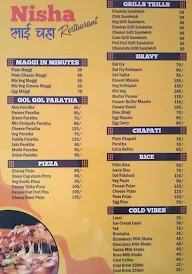 Hotel Nisha Restaurant menu 1