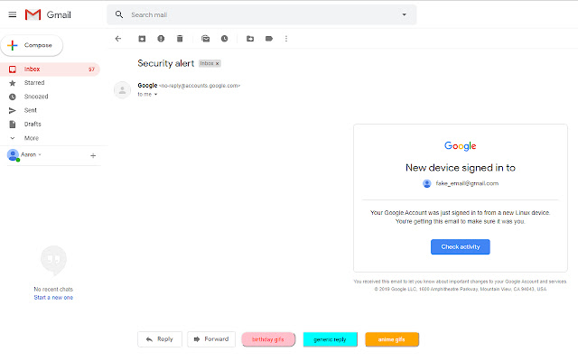 Gmail Buttons chrome extension