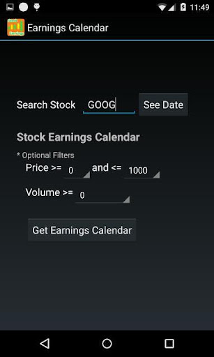 Earnings Calendar