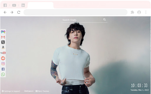 Jungkook BTS Wallpapers New Tab Extension