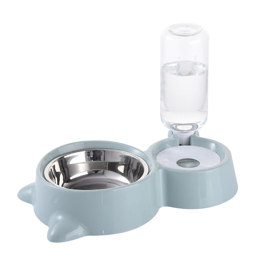 Title 5, Dog Bowl Cat Bowl Double Bowl with Automatic Dr...