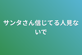 サンタさん信じてる人見ないで