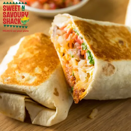 Spicy Harissa Paneer Burrito Wrap