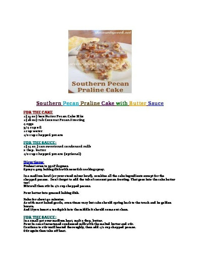 Rich southern cake that is great for holidays, pot lucks or any special occasion.