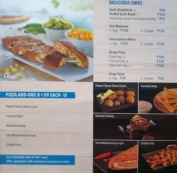 Domino's Pizza menu 