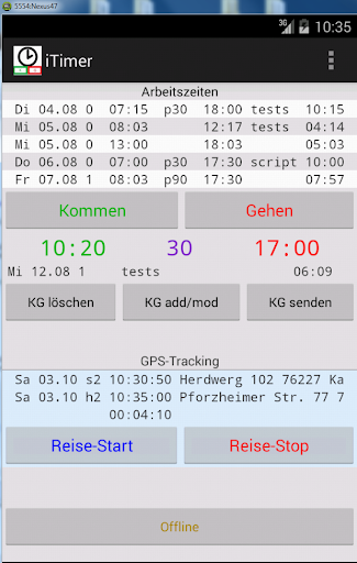 Arbeits- und GPS-Zeiterfassung