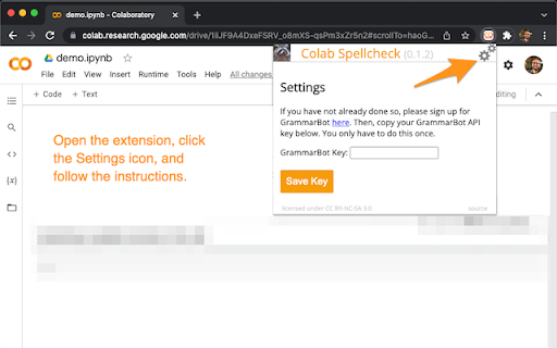 Colab Spellcheck