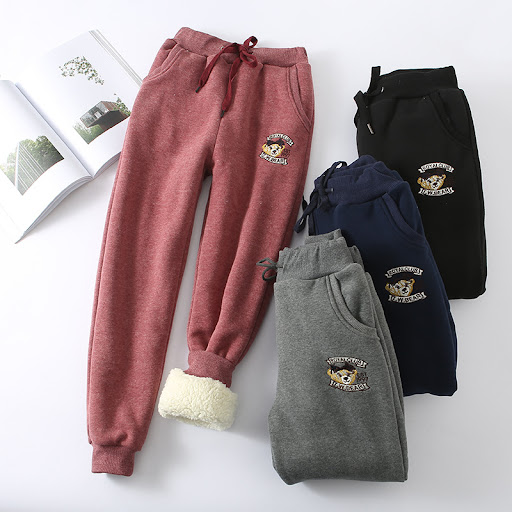 Title 1, Lamb velvet sweatpants trousers Soft and comfor...
