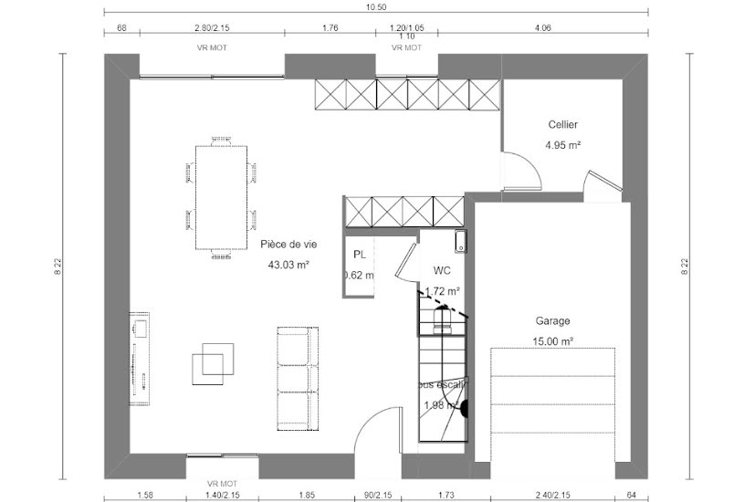  Vente Terrain + Maison - Terrain : 391m² - Maison : 92m² à Bruille-lez-Marchiennes (59490) 