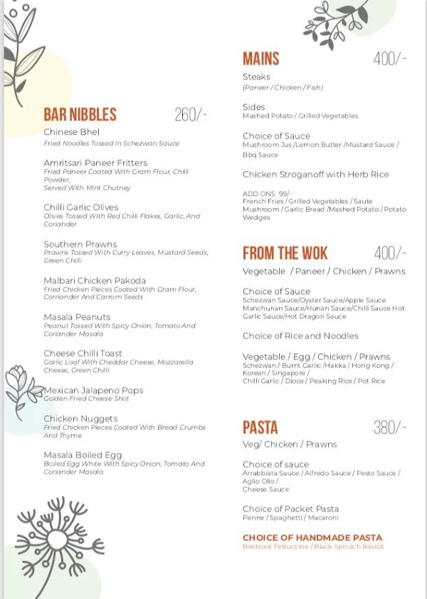 Shalom Rooftop Bar And Kitchen menu 