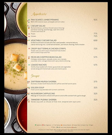 24/7 Restaurant - The Lalit menu 