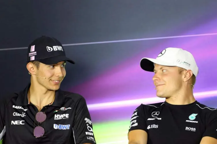 Esteban Ocon e Valtteri Bottas