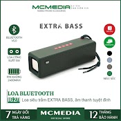 Loa Bluetooth Nghe Nhạc Hay Công Suất Lớn 10W Ấm Siêu Trầm Extra Bass Pin Trâu Hỗ Trợ Bluetooth, Thẻ Nhớ, Usb, Aux