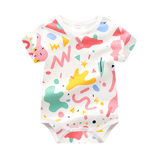 Title 19, Girls Short-Sleeved Triangle Jumpsuit Pajamas ...