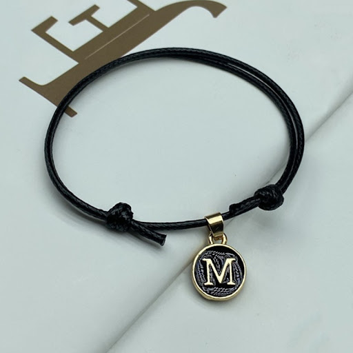 Title 2, 26 English Letters Couple Bracelet Retro Men an...
