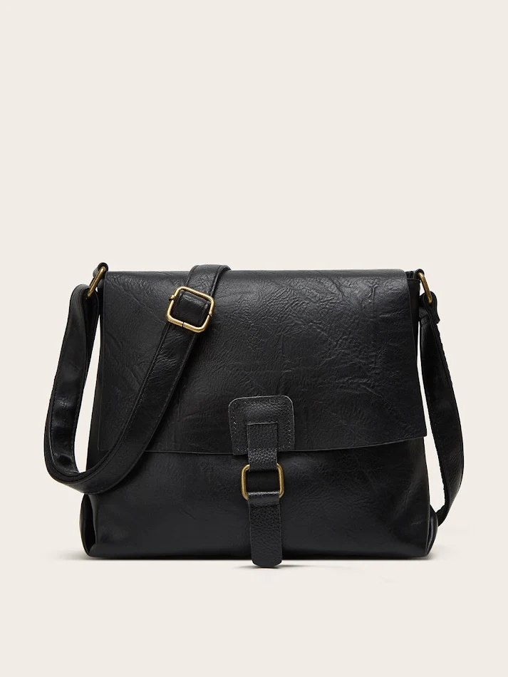 Minimalistische preppy-stijl schoudertas, casual messenger bag voor modebewuste mensen. Lichtgewicht en stijlvol voor dagelijks gebruik. Perfecte tas.