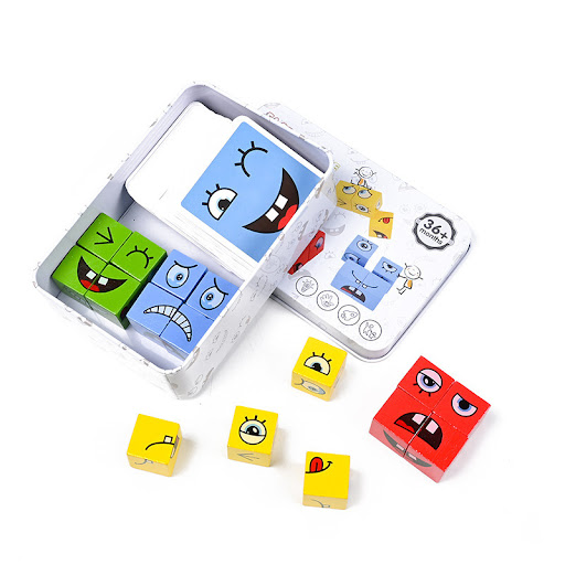 Title 4, Çocuklar için Yüz Değiştiren Rubik Küpü Yapı Ta...