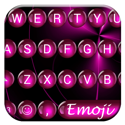 Spheres Pink Emoji Keyboard