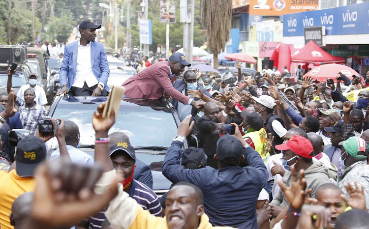 Deputy President William Ruto greets supporters in Kisii town when he visited the county on Thursday, September 10, 2020