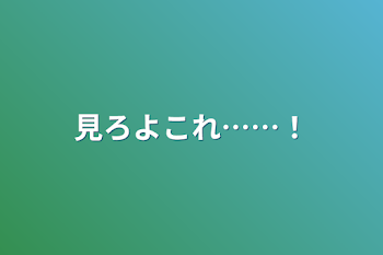 見ろよこれ……！