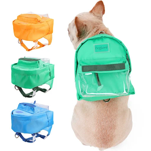 Multifunctional Pet Dog Self Backpack for Small Dogs French Bulldog Corgi Big Space Puppy Snack Bag Pet Outdoor Travel S