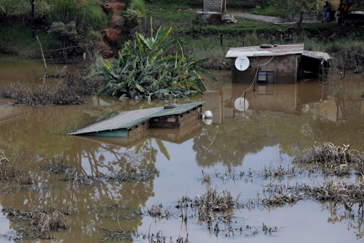 Houses flooded in Hammersdale in KwaZulu Natal.