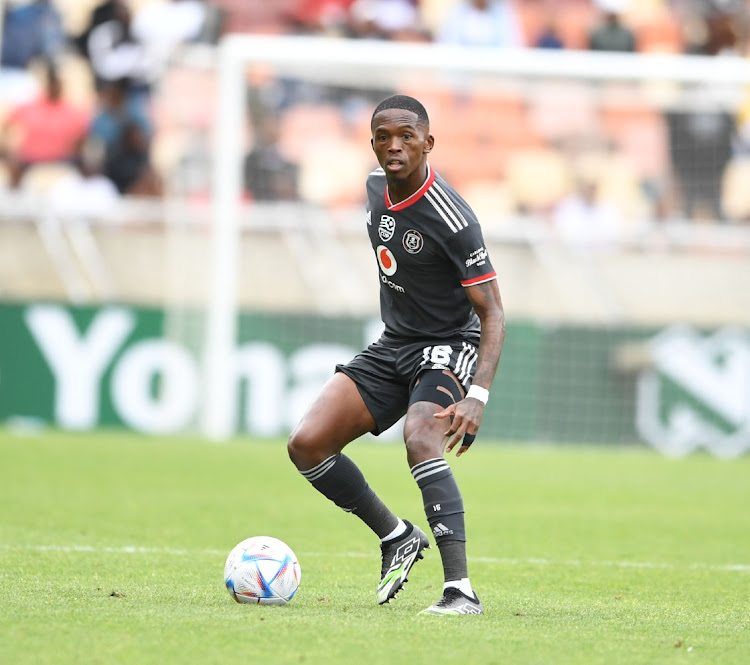 Thabang Monare of Orlando Pirates during the Nedbank Cup quarter final match between Dondol Stars and Orlando Pirates at Peter Mokaba Stadium on April 15, 2023 in Polokwane.