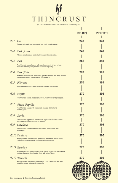 Riso menu 