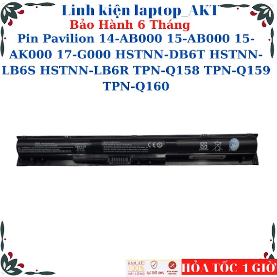 Pin Hp Pavilion 14 - Ab000 15 - Ab000 15 - Ak000 17 - G000 Hstnn - Db6T Hstnn - Lb6S Hstnn - Lb6R Tpn - Q158 Tpn - Q159 Tpn - Q160 Pin Ki04