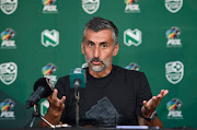 Jose Riveiro coach of Orlando Pirates during 2023 Nedbank Cup Last 16 Orlando Pirates press conference.