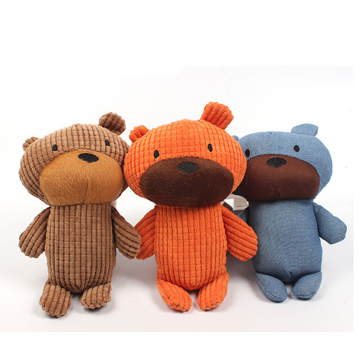 Title 1, Pet corduroy teddy bear toy. Soft and cuddly pl...