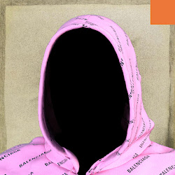 Villain #103 - The Balenciaga Hoodie Villain on the Dusty Paper background with the Original Accent