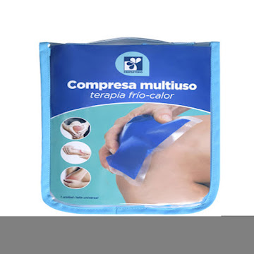 Compresa Farmatodo Mediana Multiuso Frío Calor Azul x 1 und  