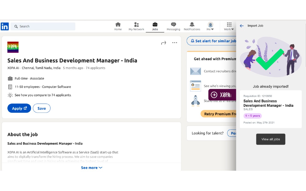 X0PA Recruiter Extension for LinkedIn Preview image 1