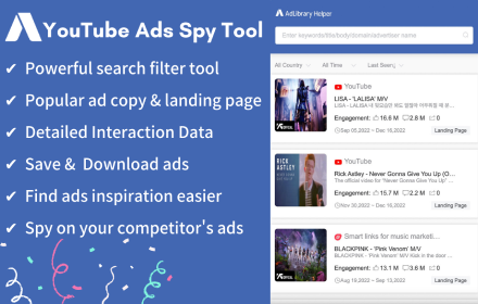 Ad Library - YouTube Ads Spy Tool Preview image 0