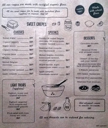 Suzette Creperie & Cafe menu 