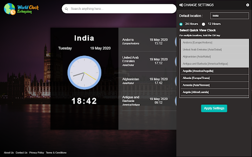 World Clock Extension