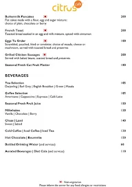 Citrus Cafe - Lemon Tree Hotel menu 2