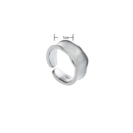 Title 1, Liquid Textured Fashion Metal Ring, a stylish a...