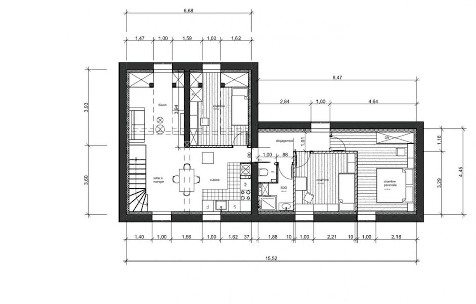 Vente appartement 4 pièces 70 m² à Loos (59120), 199 500 €