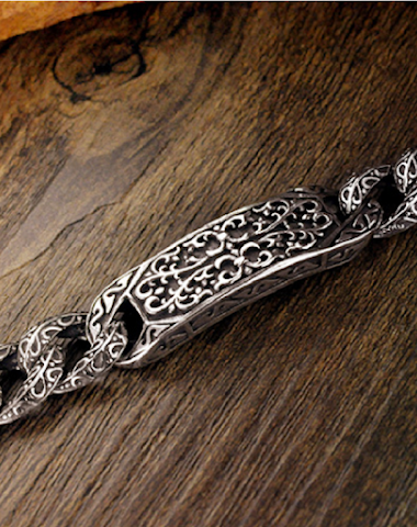 Bracciale da uomo alla moda con mot - 0