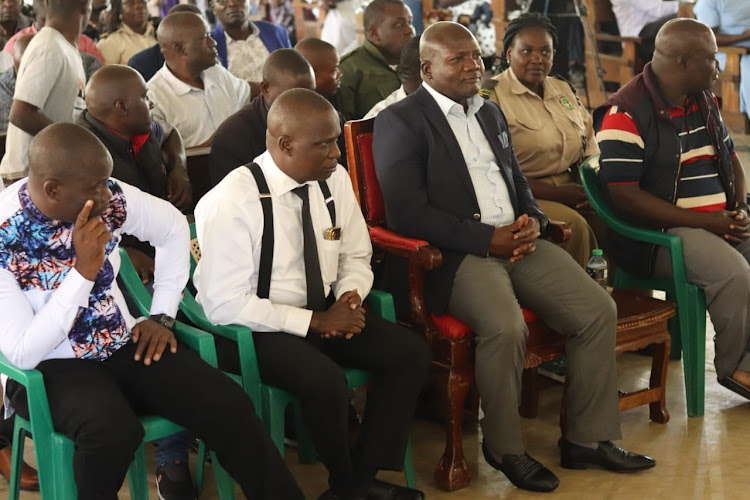 Kakamega governor Fernandez Barasa at the St. Patrick's Lufumbo Catholic church in Butere Sub-County on January 15,2023.