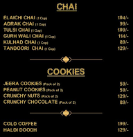 Bekar Chai menu 1