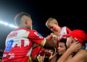 Elton Jantjies of the Lions signs autography during 2018 Super Rugby match against the Stomers at the Ellis Park Stadium, Johannesburg on 07 April 2018.