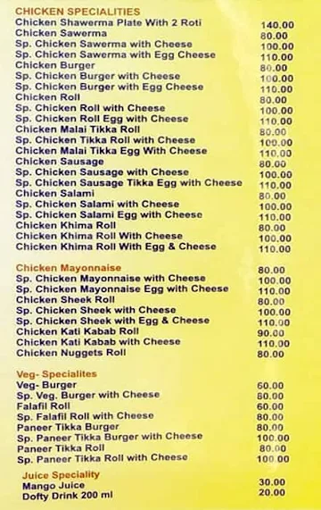 King Shawarma Restaurant & Chinese Fast Food menu 