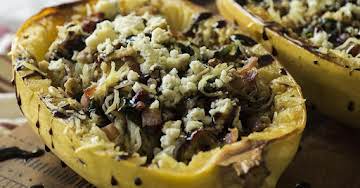 Spinach Bacon Spaghetti Squash