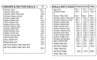 Roll Singh G menu 2